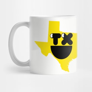 Texas States of Happynes- Texas Smiling Face Mug
